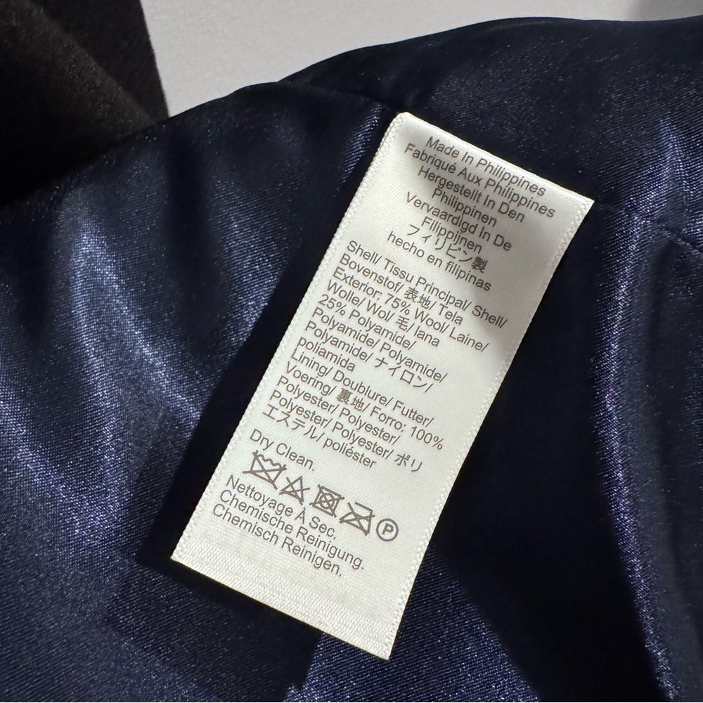 NEW J. Crew Italian Wool Blend Evening Blazer Jacket in Black, Size 10 - Picture 11 of 15